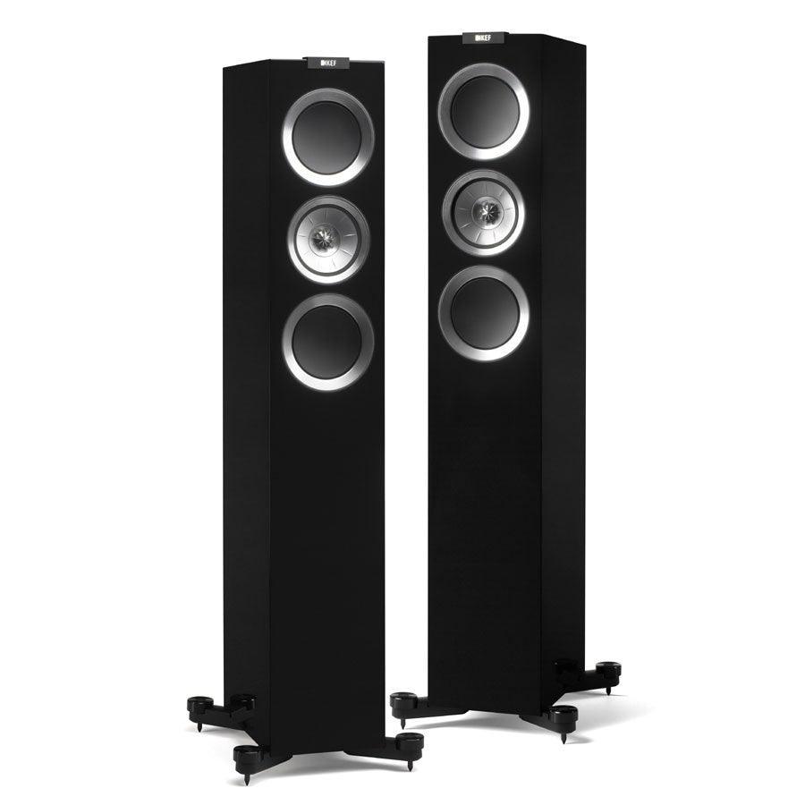 KEF R500 Diffusori 3 vie Bass Reflex SISTEMA UNIQ. NERI 2x Woofer da 13cm 150W (COPPIA) - TechSoundSystem.com