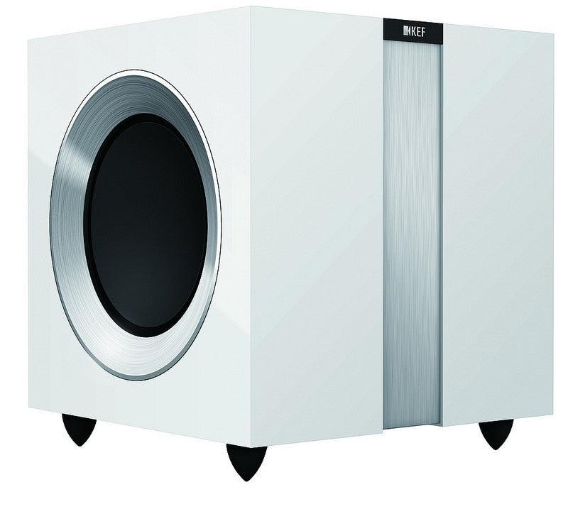 KEF R400B Subwoofer amplificato BIANCO 2x Woofer da 23cm 2x250W - TechSoundSystem.com