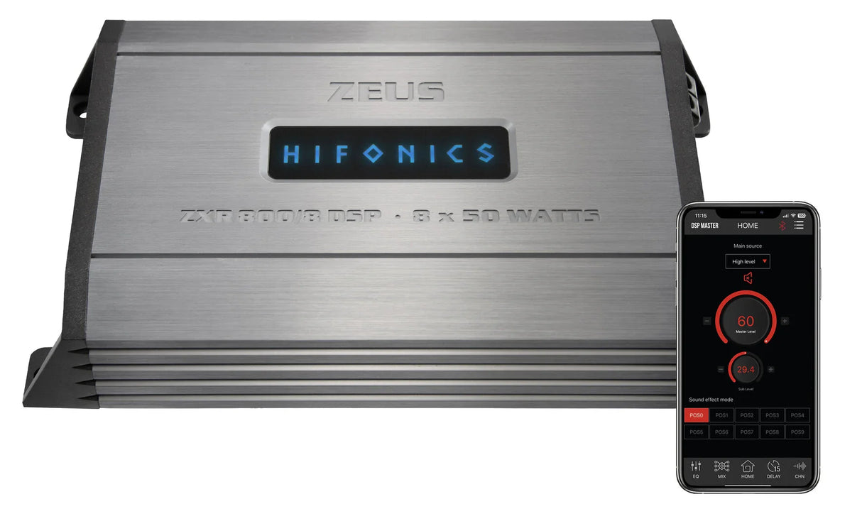 Hifonics ZXR800/8DSP Processore DSP 10 Canali con Amplificatore 8 Canali