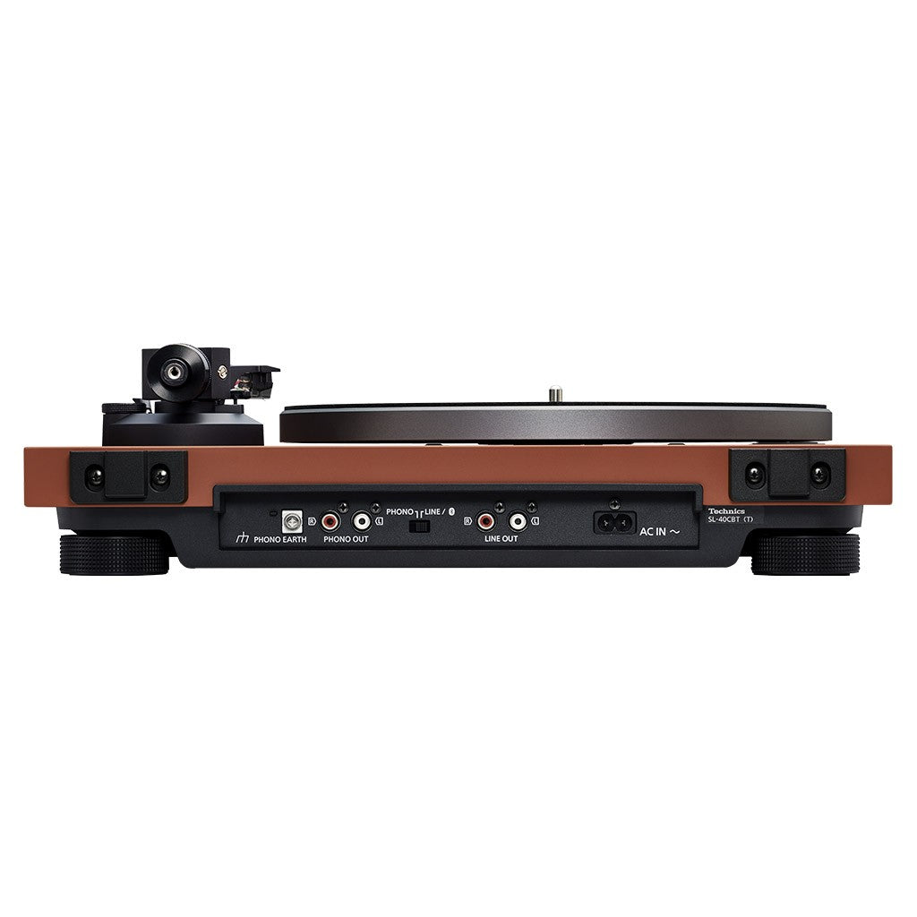 TECHNICS SL-40CBT BROWN Giradischi hifi testina Audio-Technica AT-VM95C, Bluetooth aptX HD (Copia)
