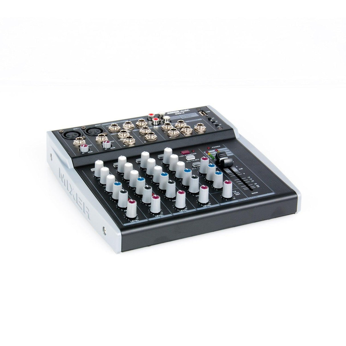 Master Audio MM810 Mixer compatto 2 canali MONO + 2 canali STEREO e ingresso USB - TechSoundSystem.com
