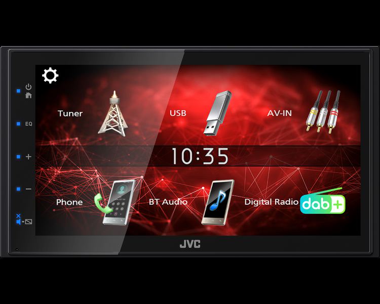 JVC KW-M27DBT Autoradio 2 DIN multimediale da 6,8" / mirroring USB Android / radio DAB+ / connessione USB posteriore / Bluetooth® - TechSoundSystem.com