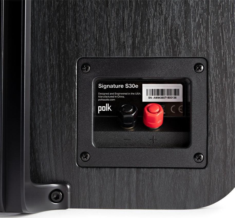 POLK AUDIO S30e Diffusore centrale a 2 vie bass reflex posteriore Power Port, NERO - TechSoundSystem.com