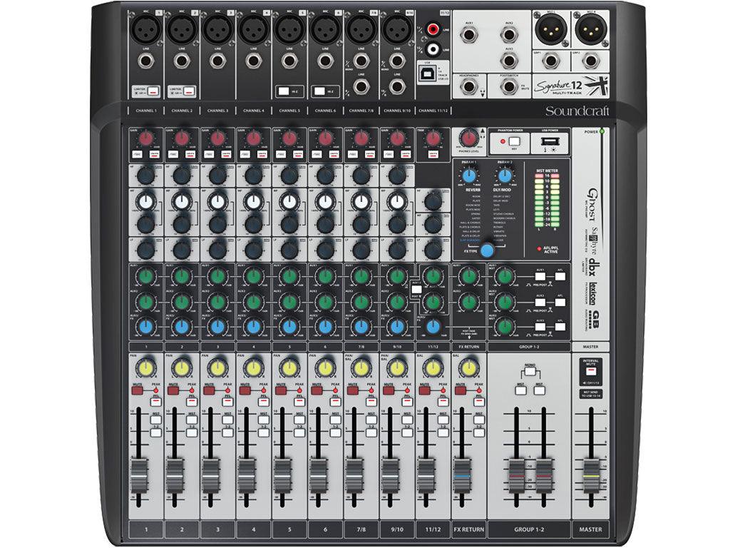 SOUNDCRAFT SIGNATURE 12 MTK MIXER ANALOGICO 12 CANALI MULTITRACCIA CON EFFETTI LEXICON E LIMITER DBX - TechSoundSystem.com