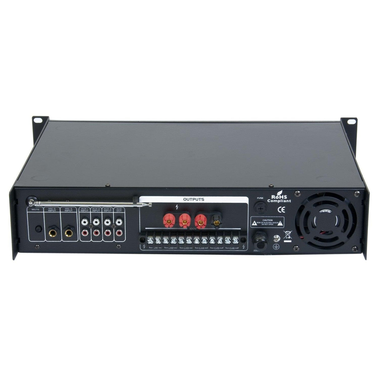 Master Audio MV1200CR Amplificatore filodiffusione BLUETOOTH a 6 zone a 100V 4/16 ohm con USB, MP3 e radio FM - TechSoundSystem.com