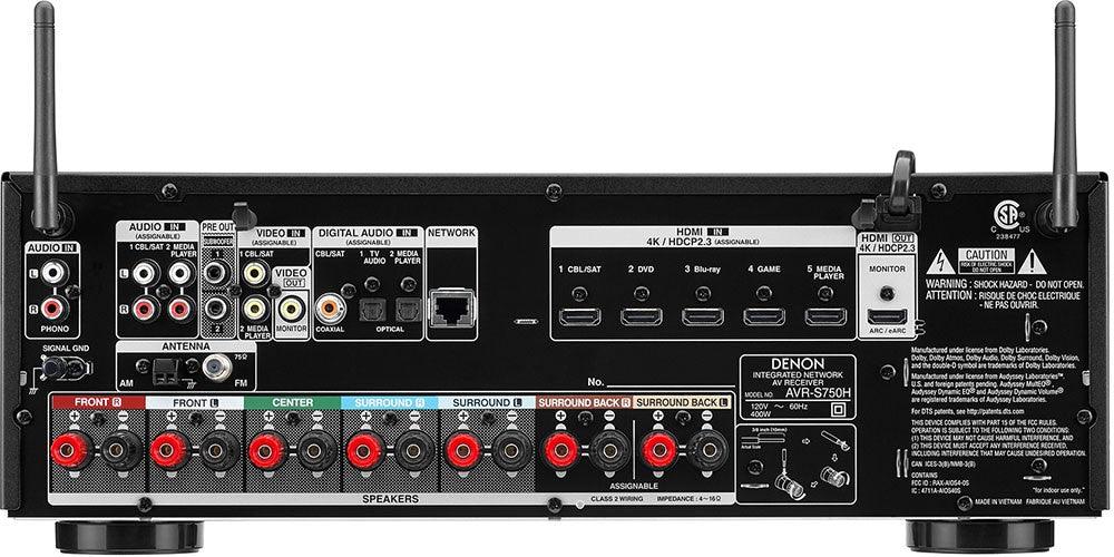 Denon AVR-S750H sintoamplificatore 7.2 canali 4K HDR10 Dolby Atmos - TechSoundSystem.com