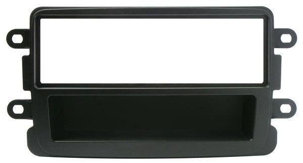 Phonocar 03206 Mascherina 1 DIN per Dacia Lodgy- Logan- Dokker- Duster- Sandero 12- Renault Captur 13- colore nero lucido - TechSoundSystem.com