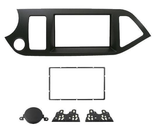 Phonocar 03213 Mascherina 2 DIN per Picanto 11- colore grigio antracite - TechSoundSystem.com