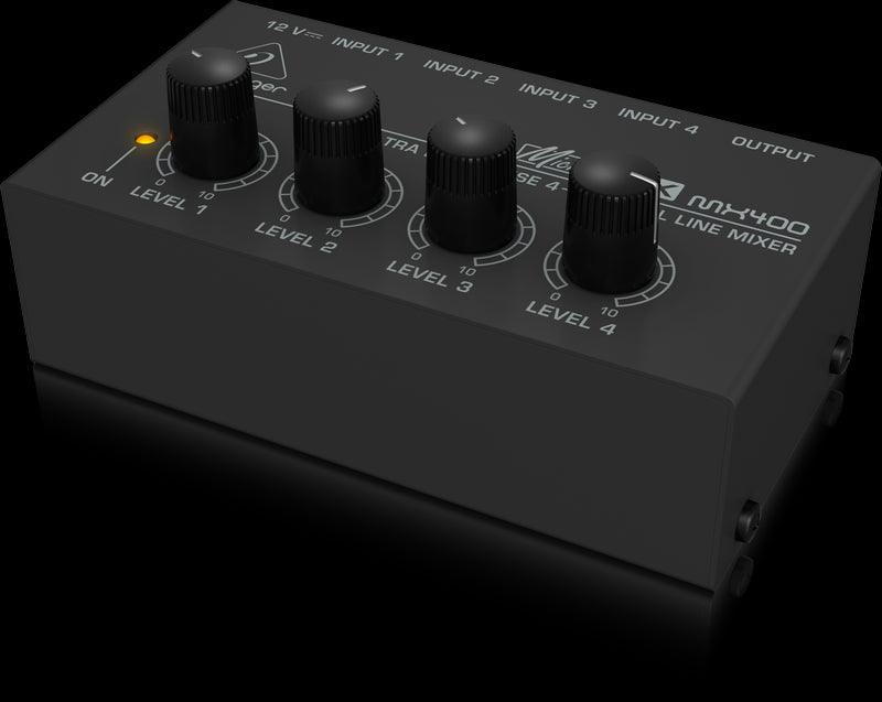 BEHRINGER MX400 MICROMIX MINI MIXER 4 CANALI COMPATTO + ALIMENTATORE - TechSoundSystem.com