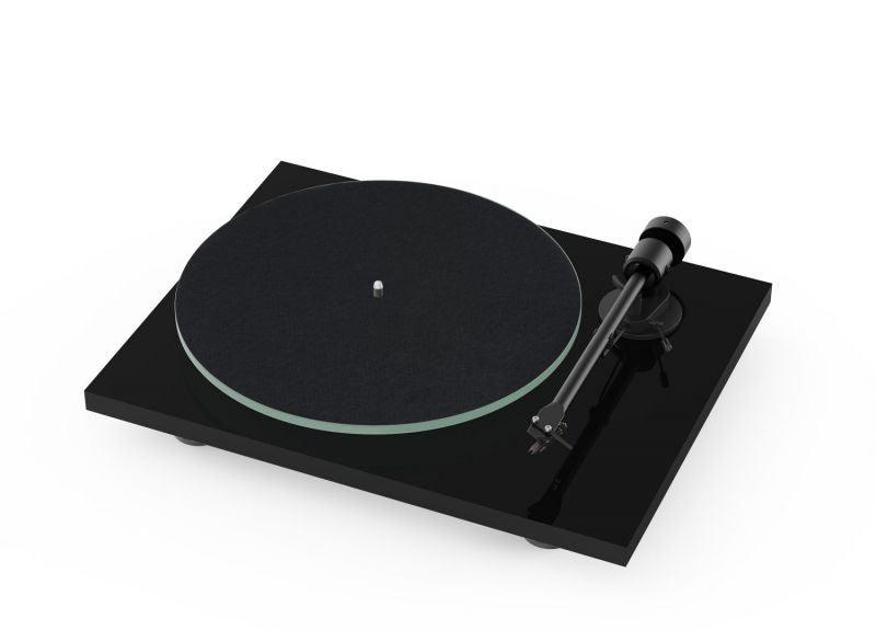 Pro-ject T1 NERO giradischi hifi con testina Ortofon OM5E e coperchio parapolvere - TechSoundSystem.com