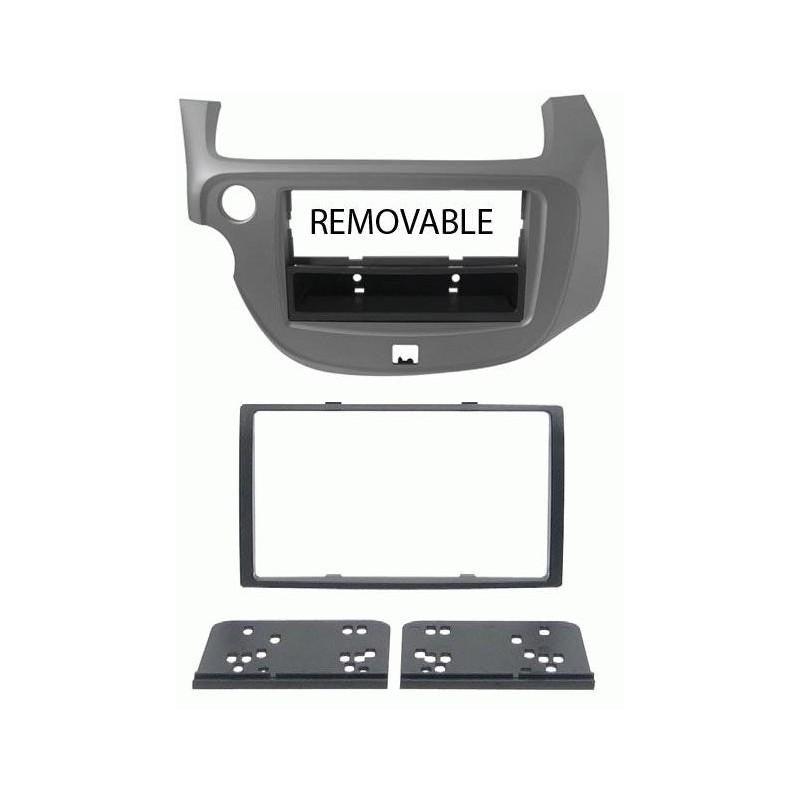 Kit fissaggio per autoradio 1/2 DIN Honda Jazz 08-16 colore grigio - TechSoundSystem.com