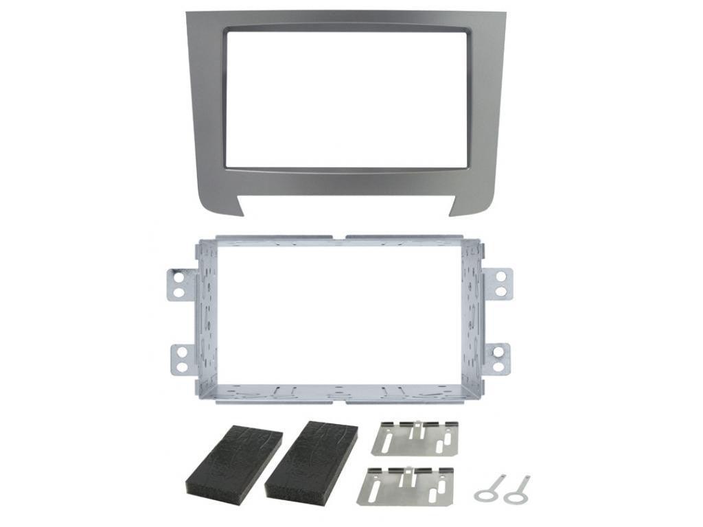 Phonocar 03649 Mascherina 2 Din per Ssangyong Rexton 13- colore grigio metallizzato - TechSoundSystem.com