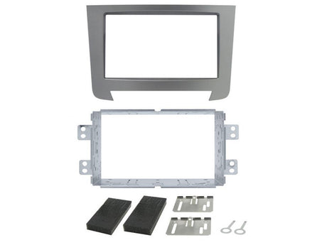Phonocar 03649 Mascherina 2 Din per Ssangyong Rexton 13- colore grigio metallizzato - TechSoundSystem.com