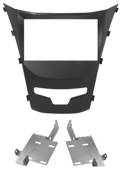 Phonocar 03679 Mascherina 2 Din per Ssangyong Korando -14 colore nero - TechSoundSystem.com