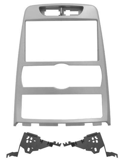 Phonocar 03587 Mascherina 2 Din per Hyundai Genesis Coupe 10- colore grigio metallizzato - TechSoundSystem.com