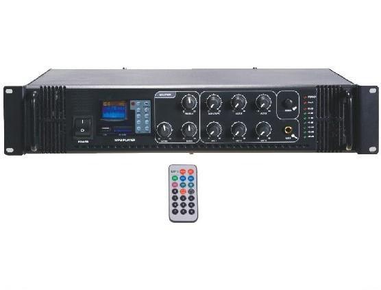 Amplificatore filodiffusione 6 zone a 100V 4/16 ohm Master Audio MV1200CR + lettore MP3 e radio FM - TechSoundSystem.com