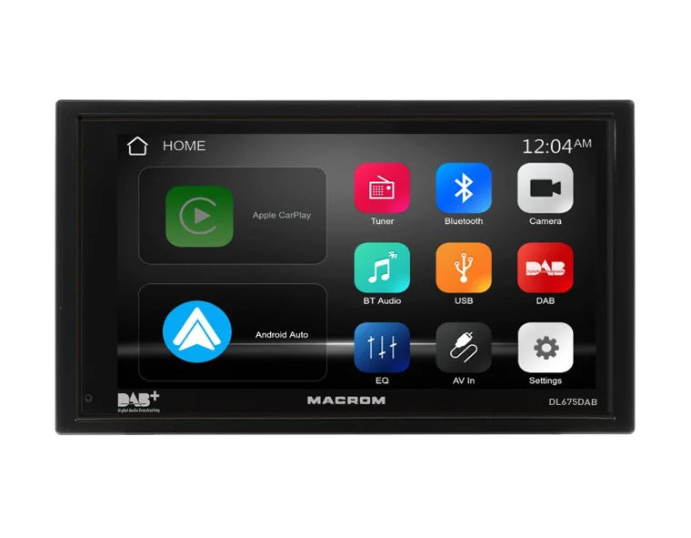 MACROM DL675DAB Autoradio 2 DIN sistema LINUX da 6.8" con Apple Car Play Android Auto wireless