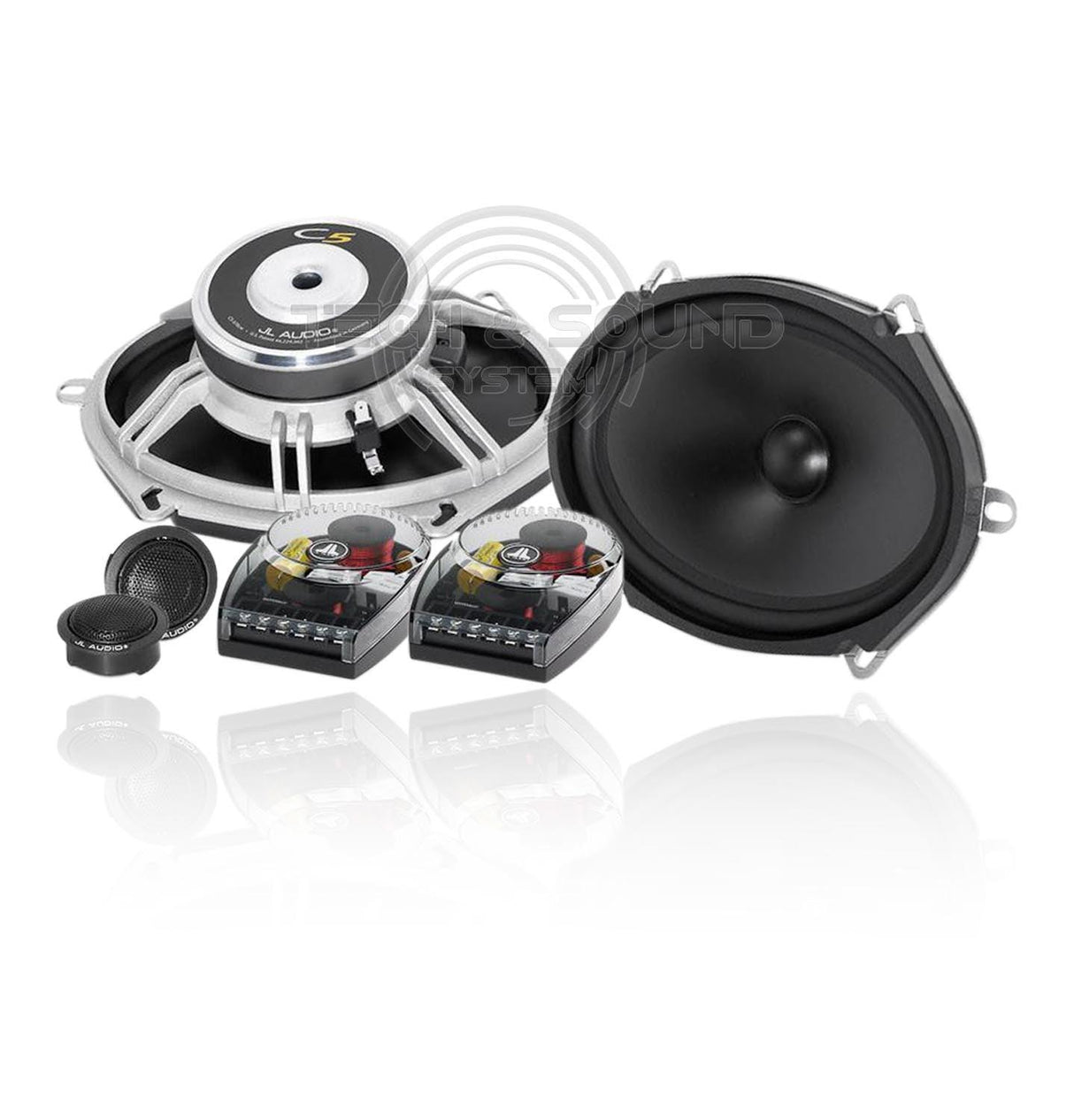 JL AUDIO C5-570 Kit Altoparlanti 2 vie include 2 woofer ovali, 2 tweeter e 2 crossover, 150 Watt Max 4 Ohm - TechSoundSystem.com