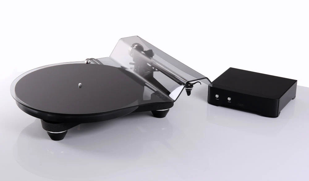 REGA Planar 8 NERO LUCIDO Giradischi HIFI triplo piatto in vetro, braccio RB880 alimentazione esterna