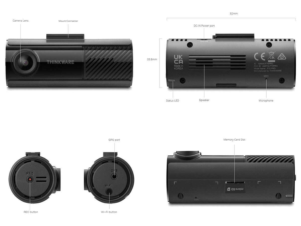 Thinkware F70 PRO DashCam Full HD (1920 x 1080) @ 30 fps Supernight vision - TechSoundSystem.com