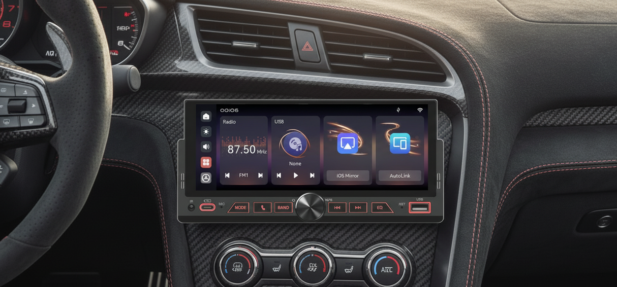 BULLDRAFT BD DAB 06.8 Autoradio 1 DIN 6.86" multimediale LINUX con DAB