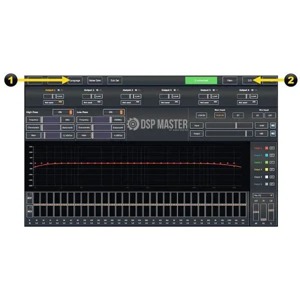 Crunch CRE400.4DSP Amplificatore 4 canali in classe A/B con DSP audio Full HD a 6 canali 200W RMS