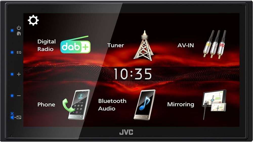 JVC KW-M180DBT Autoradio 2 DIN monitor 6.8", Bluetooth, DAB+, mirroring Android - TechSoundSystem.com