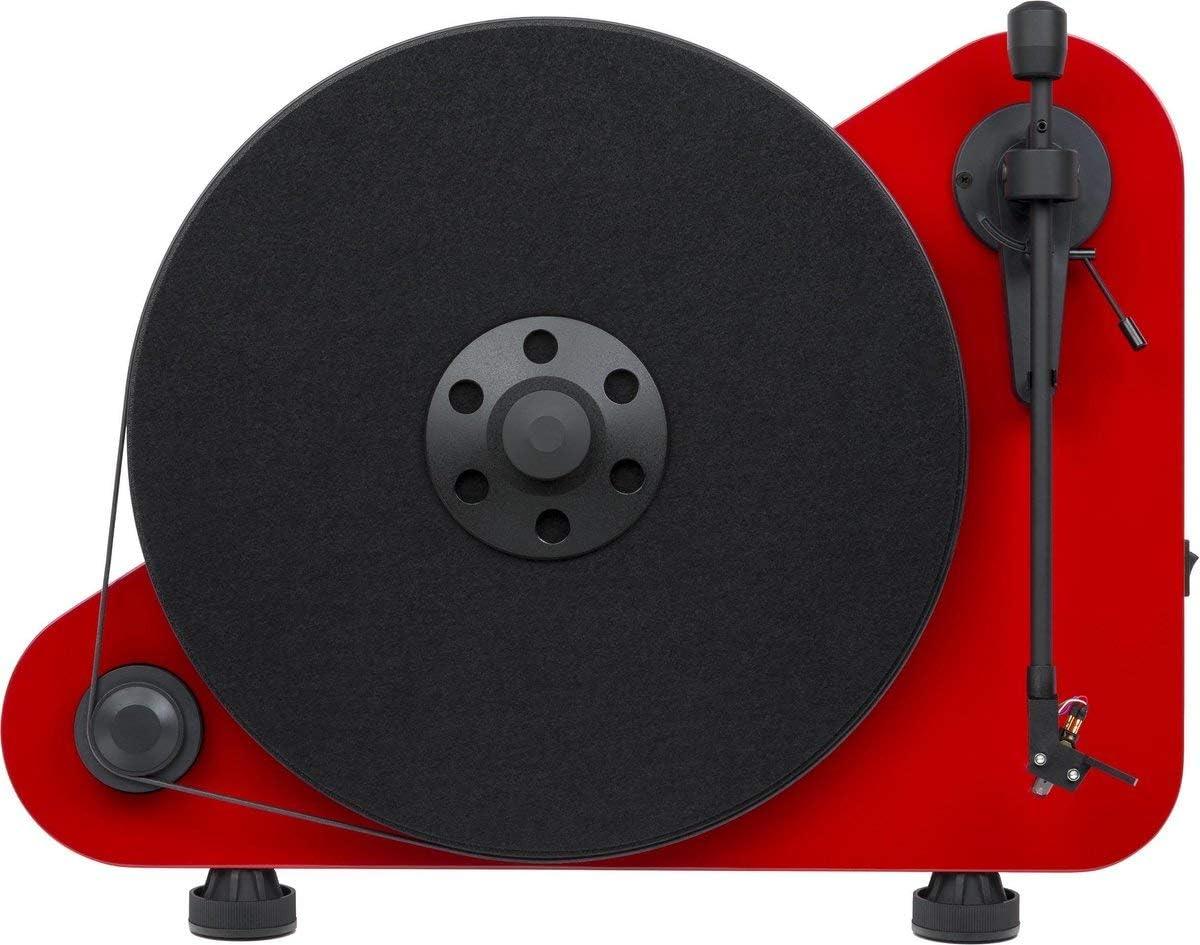 Pro-ject VTE L ROSSO Giradischi verticale testina Ortofon OM 5E - TechSoundSystem.com