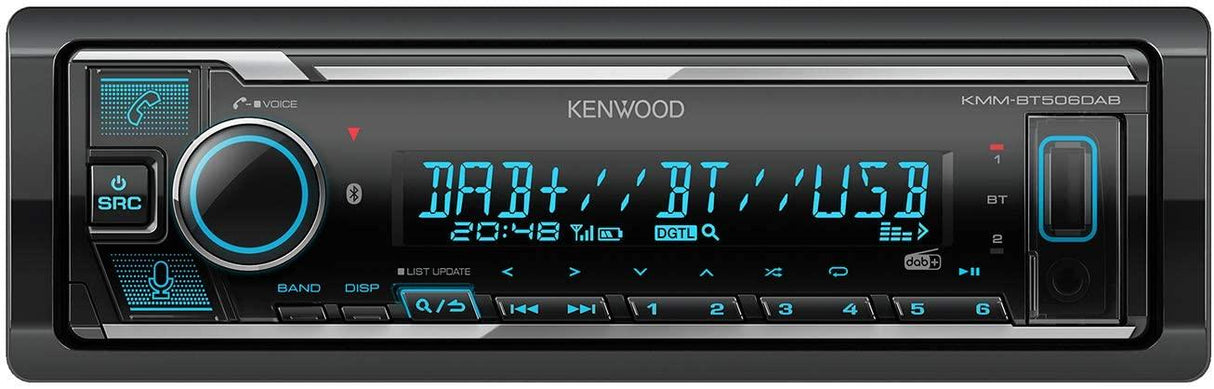 Kenwood KMM-BT506DAB autoradio 1 in Digital Media Receiver con Bluetooth e DAB+ - TechSoundSystem.com