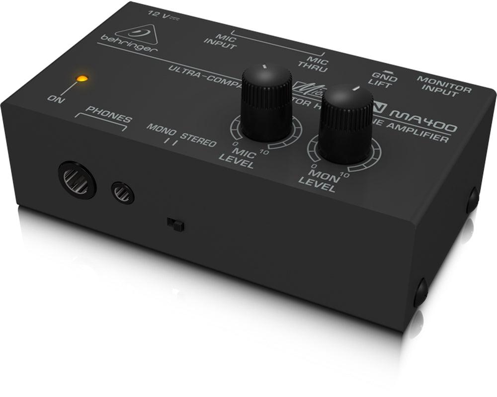 BEHRINGER MA400 MICROMON PREAMPLIFICATORE PER CUFFIE MIC IN THRU XLR - TechSoundSystem.com