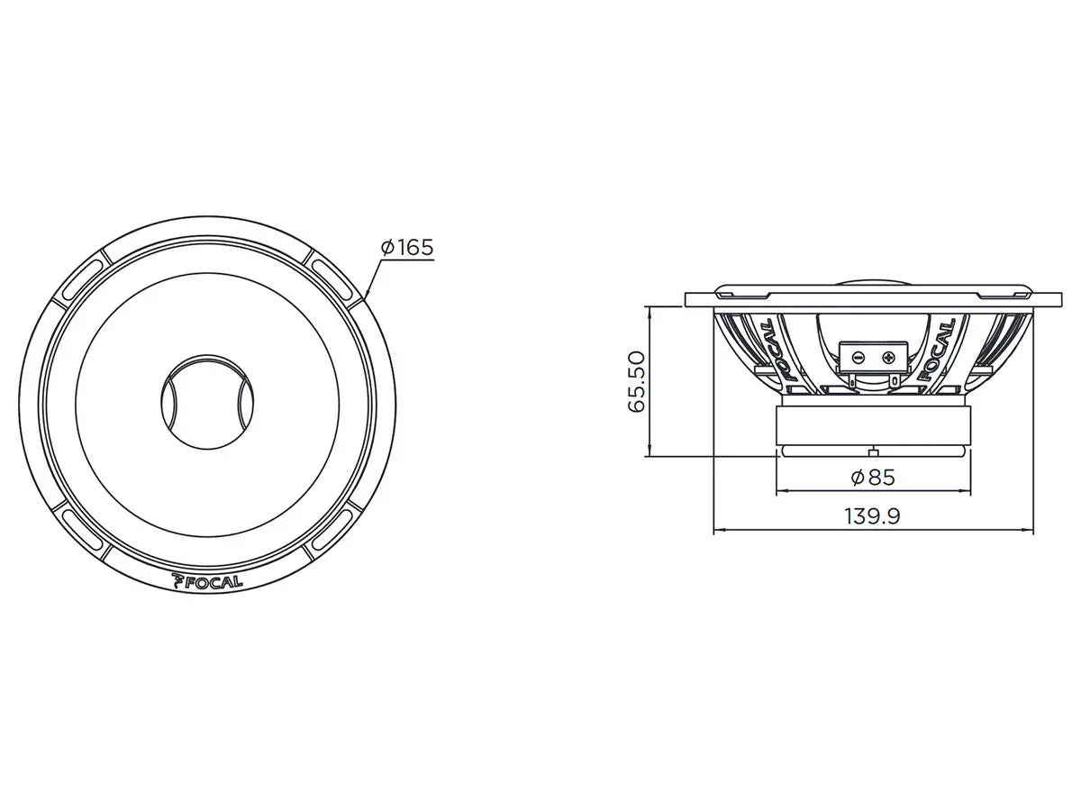 Focal PC 165 LE Altoparlanti coassiali per auto da 6.5" 160W 16,5 cm (coppia)