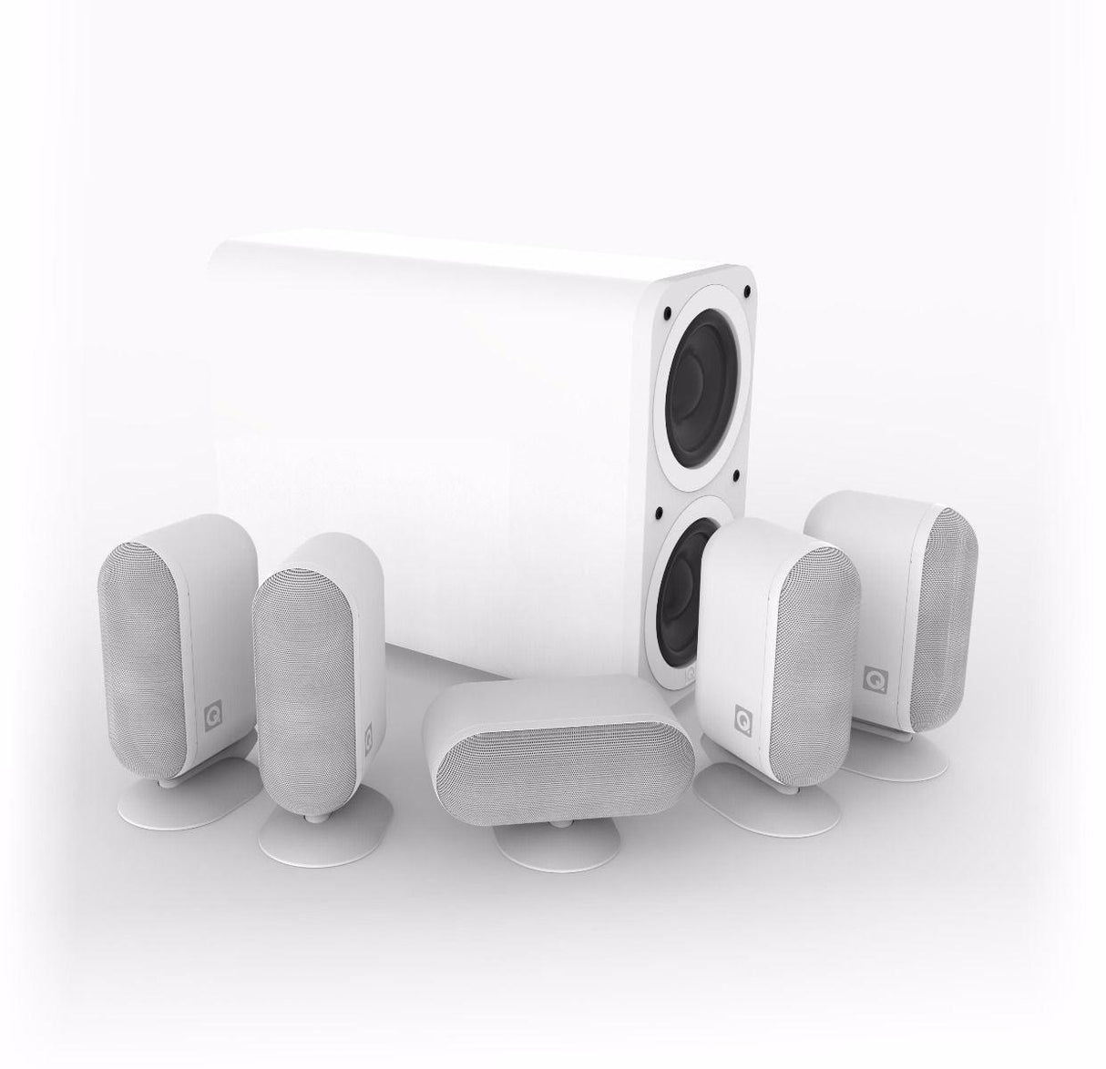 Q Acoustics Q 7000i 5.1 SLIM SPEAKER PACK sistema home cinema composto di 2 cp Q 7000LRi + 1 Q 7000Ci Centre + subwoofer Q 7060S-BIANCO - TechSoundSystem.com