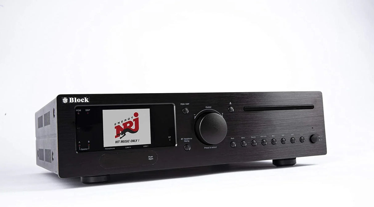 BLOCK CVR-200 Lettore CD-DVD-Bluray amplificato, Internet receiver, Spotify Connect, Bluetooth