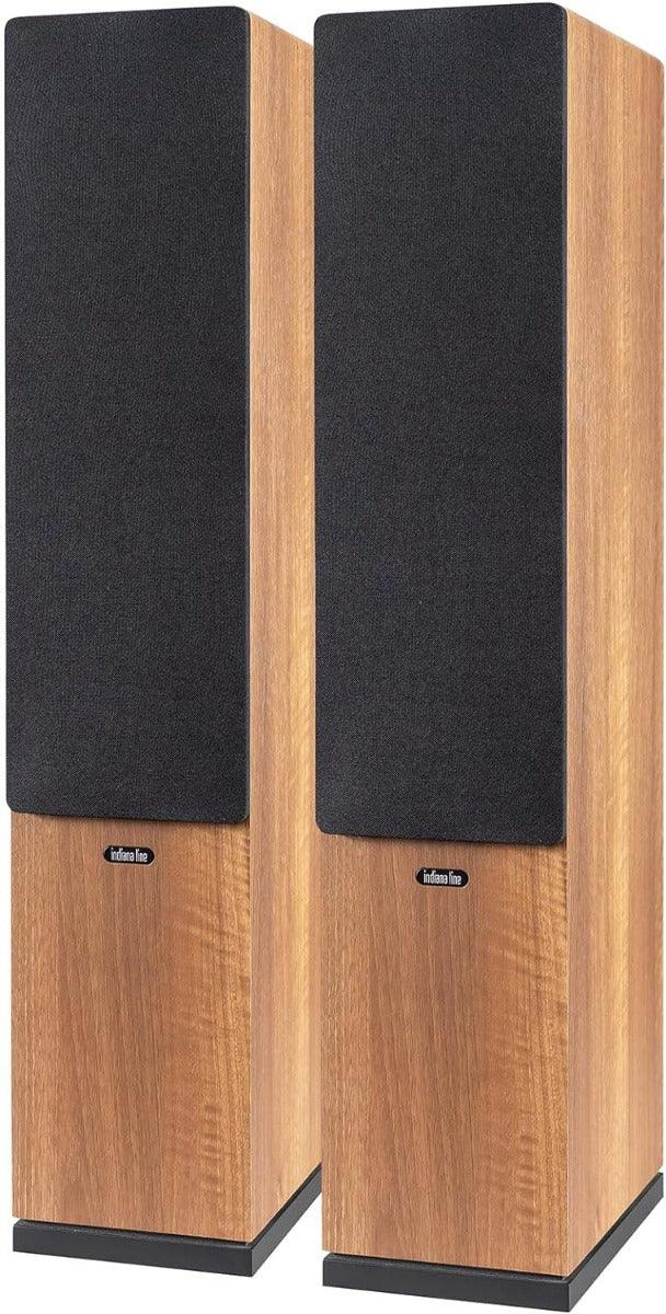 INDIANA LINE TESI 561L *SCONFERZIONATE* diffusori da pavimento noce WALNUT (COPPIA) - TechSoundSystem.com