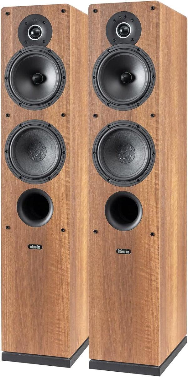 INDIANA LINE TESI 561L *SCONFERZIONATE* diffusori da pavimento noce WALNUT (COPPIA) - TechSoundSystem.com
