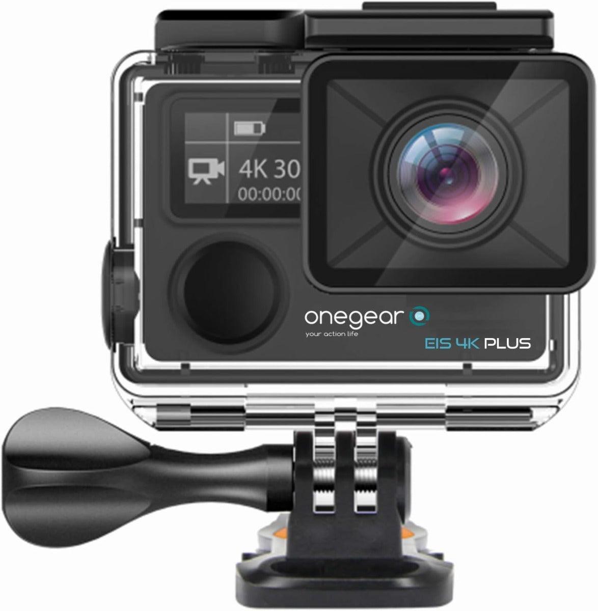 ONEGEAR PRO EIS 4K PRO ACTION CAMERA CON STABILIZZATORE EIS 4K 60 fps doppio display - TechSoundSystem.com