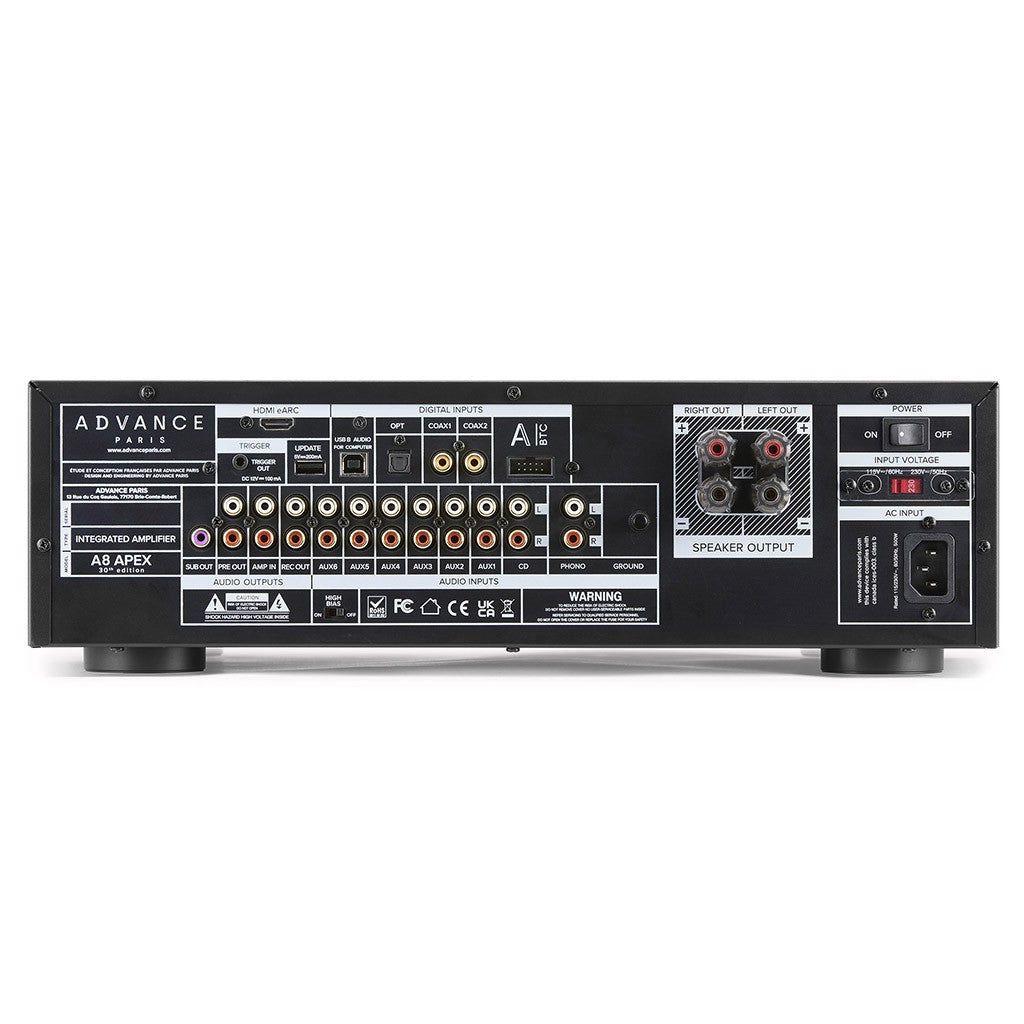 ADVANCE PARIS A8 APEX 30TH EDITION amplificatore integrato ibrido con DAC e preamplificazione Phono MM