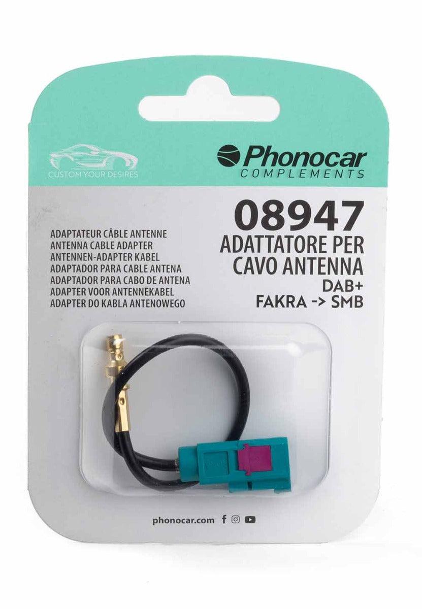Phonocar 08947 Adattatore per cavo antenna DAB+ - FAKRA femmina -> SMB maschio - TechSoundSystem.com