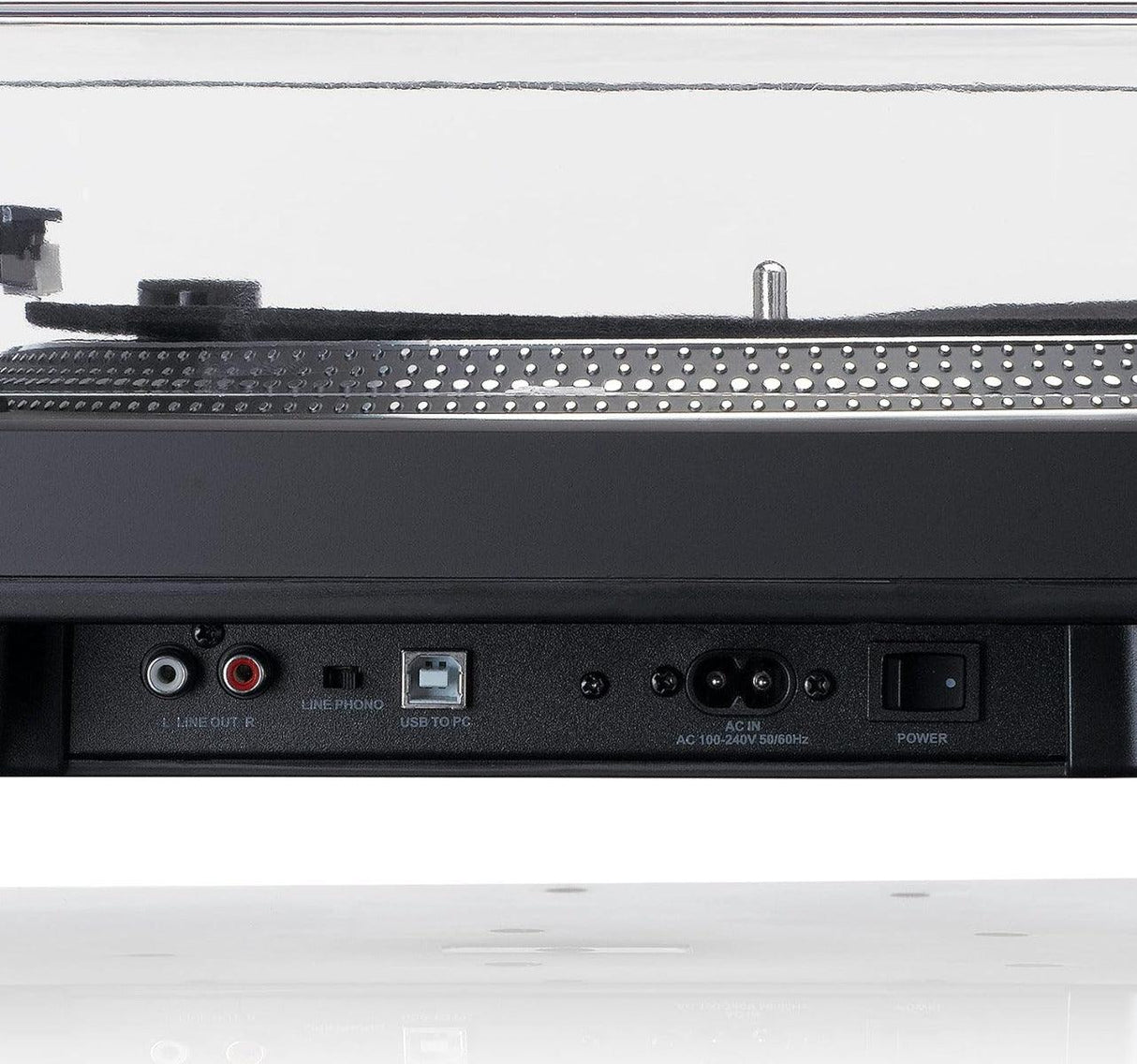 Lenco L-3818BK Giradischi a trazione diretta con uscita USB, Registrazione del disco in vinile tramite PC - TechSoundSystem.com