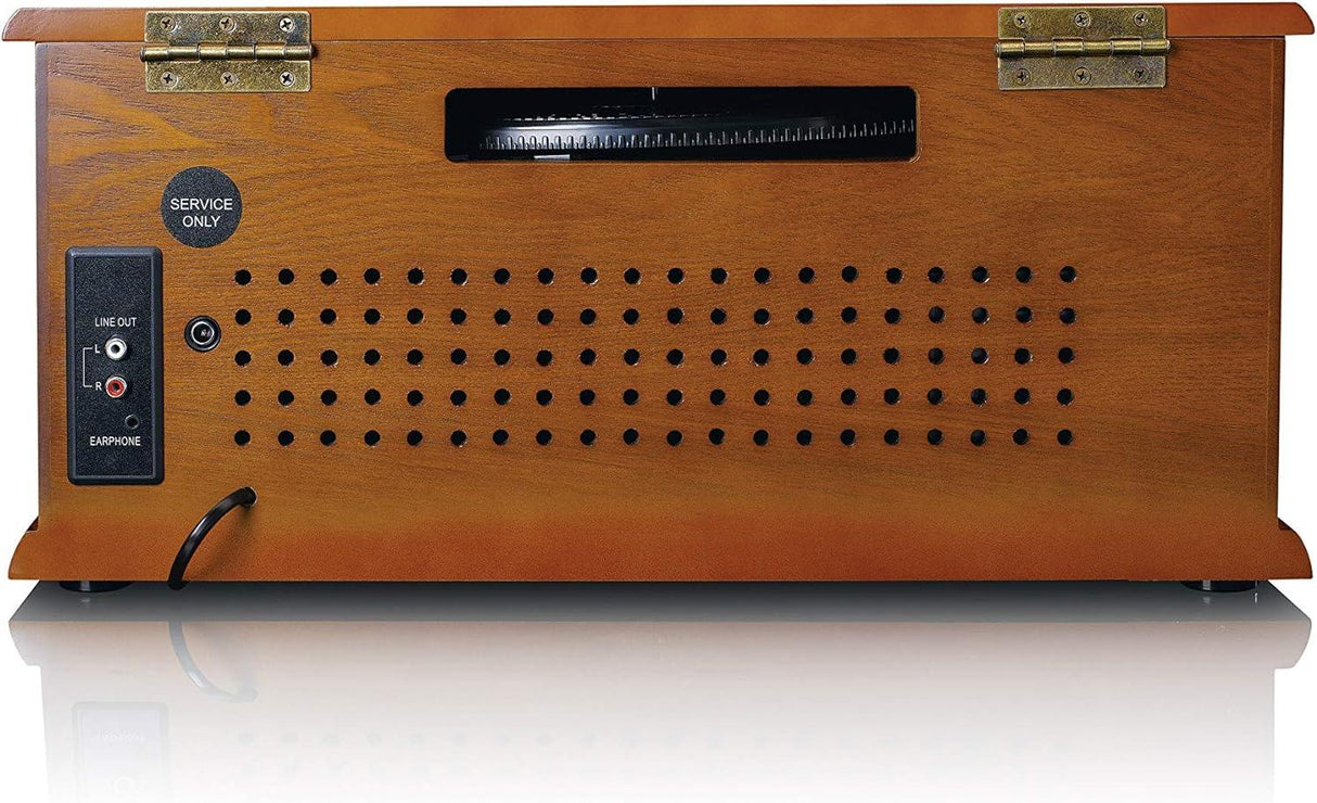 Lenco TCD-2570 Giradischi in legno, connessione USB, Radio e DAB+, Lettore di cassette e CD, Bluetooth, 2 altoparlanti integrati - TechSoundSystem.com