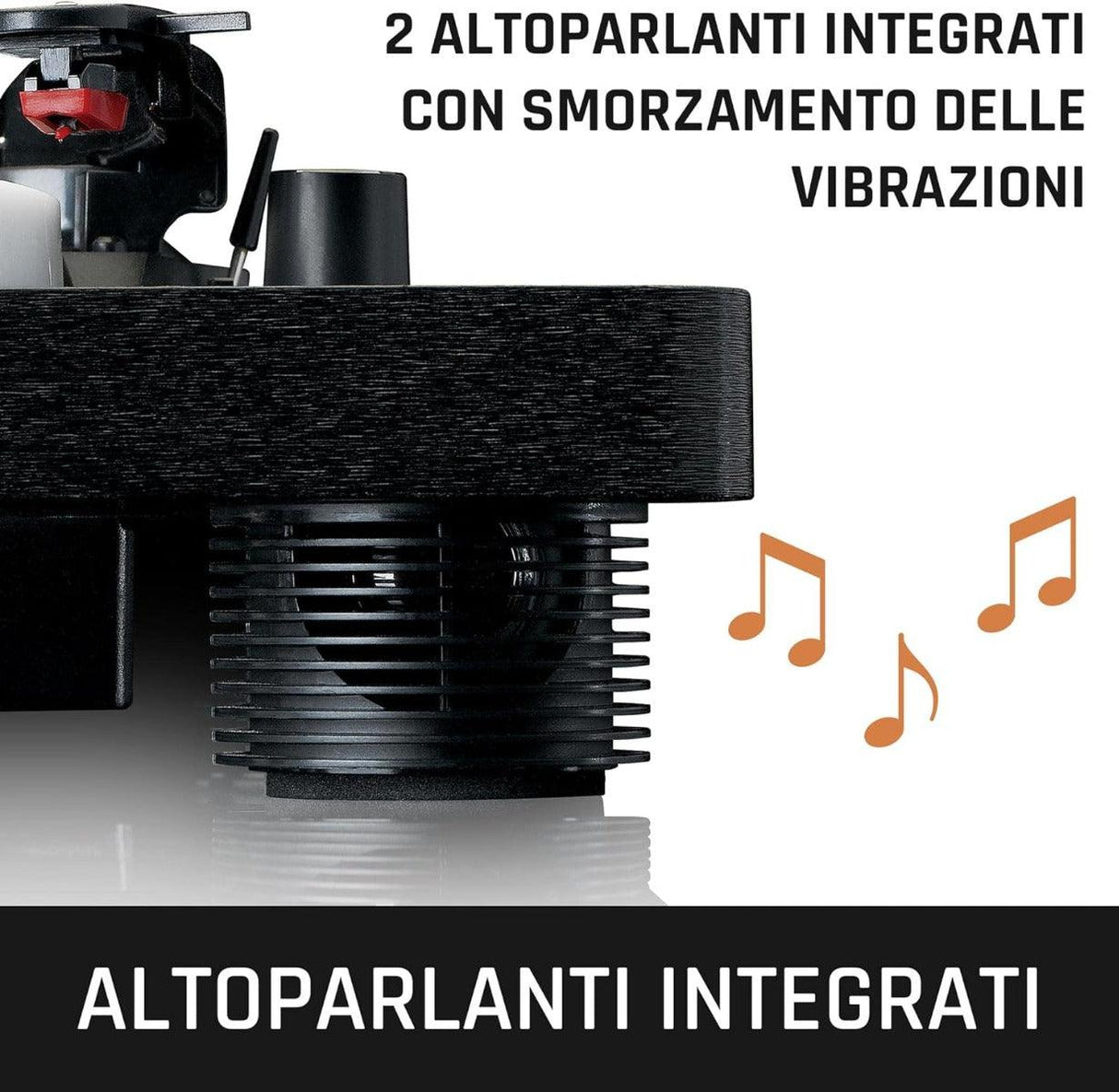 Lenco LS-50 OLED Giradischi Diffusori stereo incorporati, USB, Effetto luci variabili del piatto - TechSoundSystem.com