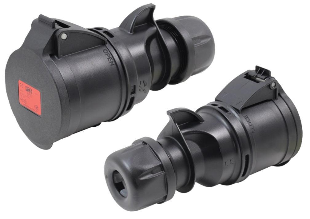 PCE-225-6XS PRESA CEE 32A 5P (3P+N+T) 415V IP44 5 POLI FEMMINA NERA MIDNIGHT SERIE BLACK SOCKET - TechSoundSystem.com