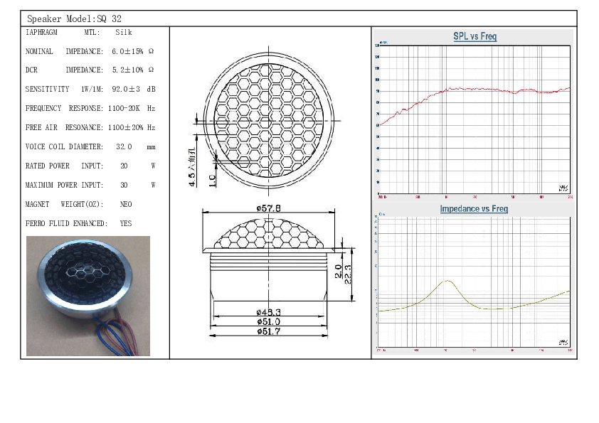 STEG SQ 32 coppia tweeter da 32mm alta efficienza Sound Quality - TechSoundSystem.com