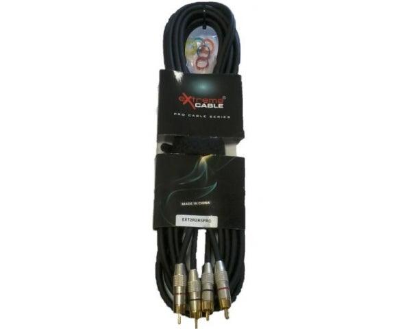 EXTREME 2R2R5PRO 2RCA MASCHIO -2RCA MASCHIO CAVO AUDIO DI SEGNALE SCHERMATO 5 MT - TechSoundSystem.com
