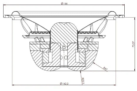 Gladen AEROSPACE 165 PP (Phase Plug) coppia di mid-woofer High End da 165mm 3 Ohm 135W