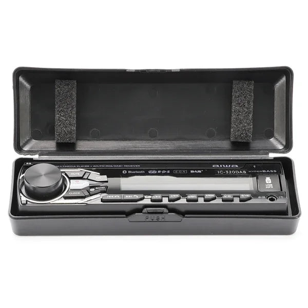 AIWA IC320DAB Autoradio 1 DIN DISPLAY LCD, AM/FM/DAB+, RICARICA USB E BT