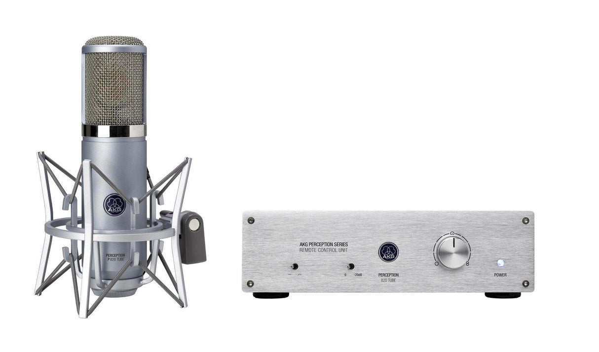 AKG PERCEPTION P820 TUBE MICROFONO CONDENSATORE OMNIDIREZIONALE MULTIPATTERN CON CONTROLLO REMOTO - TechSoundSystem.com