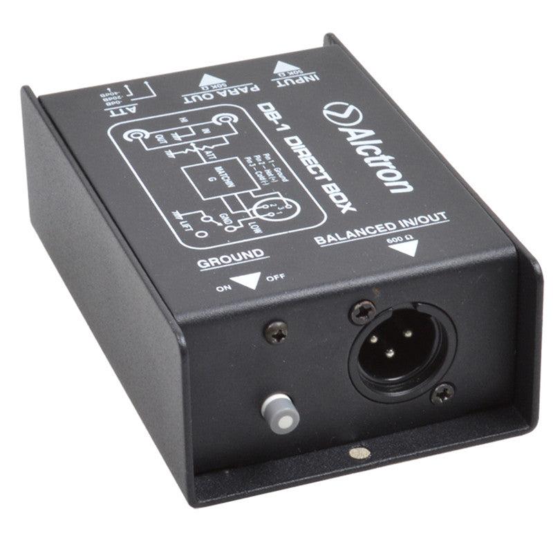 ALCTRON DB-1 DI BOX PASSIVA 1 CANALE INPUT JACK OUTPUT BILANCIATO XLR E LINK - TechSoundSystem.com