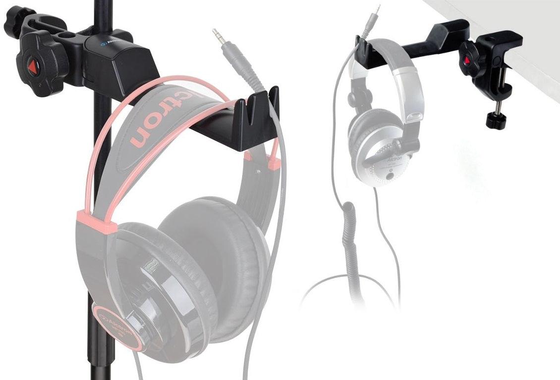 ALCTRON MAS003 SUPPORTO CUFFIE E AURICOLARI STAND CUFFIA DA ASTA MICROFONICA / TAVOLO DESIGN REGOLABILE 360 GRADI - TechSoundSystem.com