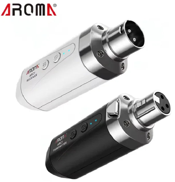 AROMA ARC 1 SISTEMA WIRELESS PER MICROFONO COMPOSTO DA TRASMETTITORE E RICEVITORE COMPATTI E PORTATILI